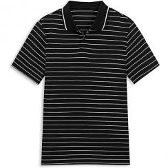 2Pcs Mens Striped Polo Shirt Short Sleeve Stretch Casual Work Golf 