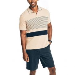 6Pcs Sustainably Crafted Classic Fit Chest Stripe Polo