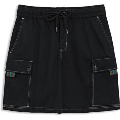 Mens Cargo Shorts Elastic Waist Cotton Shorts with Pockets 