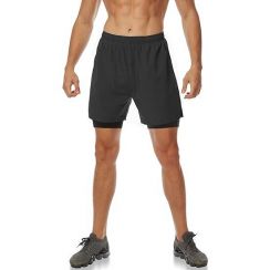 6Pcs Men Running Shorts Workout Athletic Shorts with Liner 